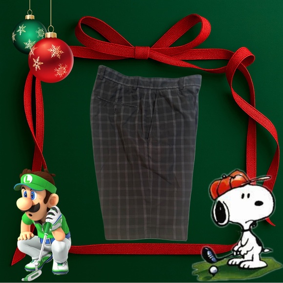 Like New Walter Hagen Golf Dark Plaid Men's Shorts 34 - Picture 5 of 5